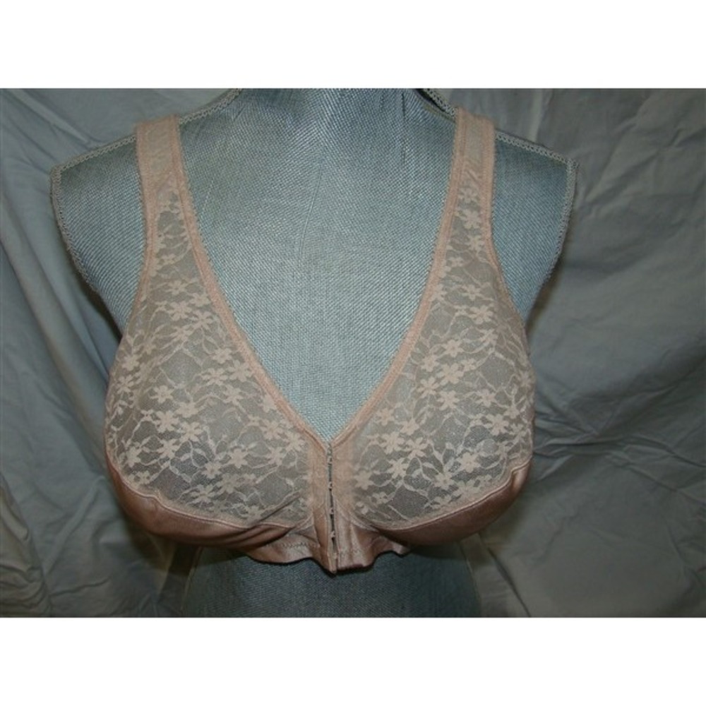 NWOT Exquisite Form 34B Front Close Posture Bra 5100565 Beige 132360